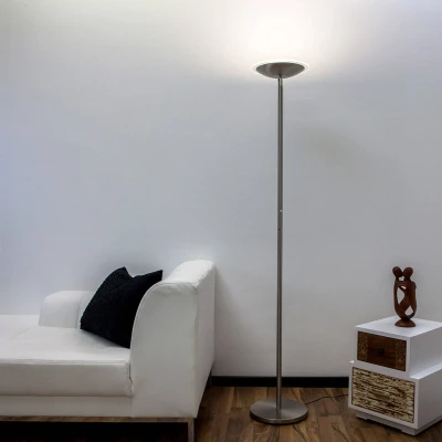 Imagen de Lindby Lámpara LED de pie Malea, 180 cm, níquel, metal