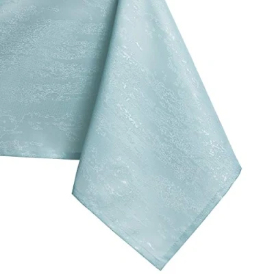 Imagen de AmeliaHome Mantel con efecto loto resistente al agua poliéster Azul Vesta 120x160 cm Ovalado