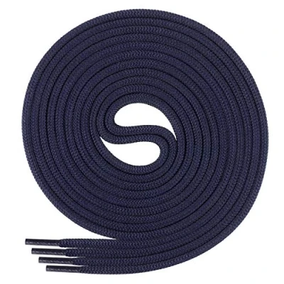 Imagen de DI FICCHIANO cordones redondos para calzado de negocios y cuero versátiles 3 mm diámetro longitud 60 130 cm 25 colores poliéster Unisex azul oscuro 70