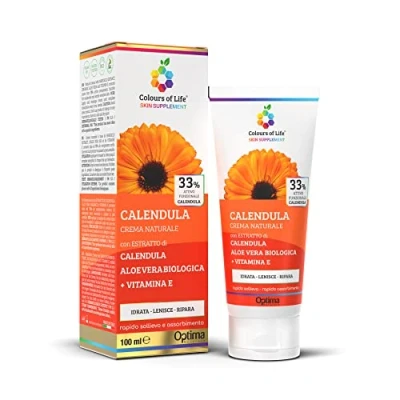 Imagen de Colours Of Life 33% Crema Caléndula; tratamiento Calmante Natural y Perfecto Como Sos para Después Del Sol 100 g