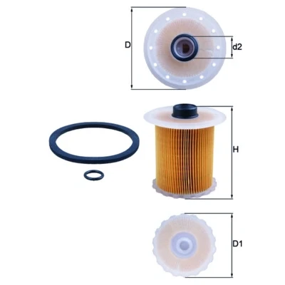Imagen de MAHLE ORIGINAL KX 81D Filtro Combustible Cartucho filtrante RENAULT: CLIO 2, Kangoo I, I Express