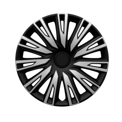 Imagen de AutoStyle Juego PP 5565SB Tapacubos 15Pulgada plata, negro