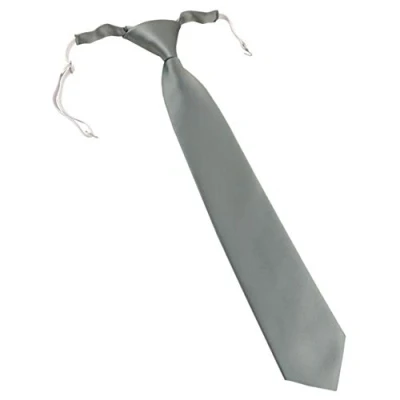Imagen de TigerTie Designer Security Corbata de seguridad en un solo color, preatada con goma elástica, gris, ca.54 cm (incl. Knoten)