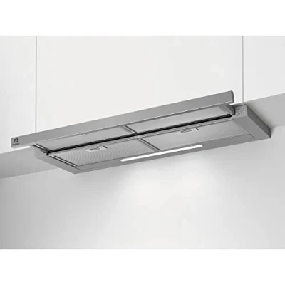 Imagen de Electrolux LFP419X Campana extractora extraíble, 90 cm, 3 velocidades, Potencia máxima 440 m3/h, Control botones, Luces LED, Filtro de carbón lavable antigrasa, Inox, Clase C