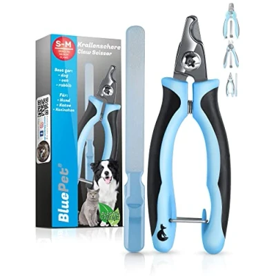 Imagen de BluePet® Cortauñas Profesional para Perros, Gatos y Otras Mascotas Variantes Cada Animal Tijeras de uñas Cortaúñas Perro Garras Fácil Seguro Usar en casa