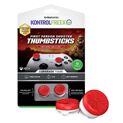 Imagen de KontrolFreek FPS Freek Inferno Controlador para Xbox One y Series X, palancas Pulgares de Rendimiento, 1 Altura Alta, Media, Rojo/Blanco