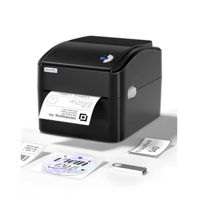 Imagen de vretti Impresora de Etiquetas Envío, Térmicas 4x6 para Paquetes Máquina Escritorio Pequeñas Empresas UPS Ebay Amazon