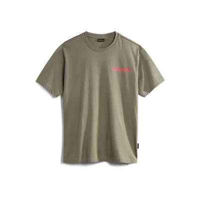 Imagen de Napapijri Spajas SS Camiseta estampada, Talla: XS, Green lichen