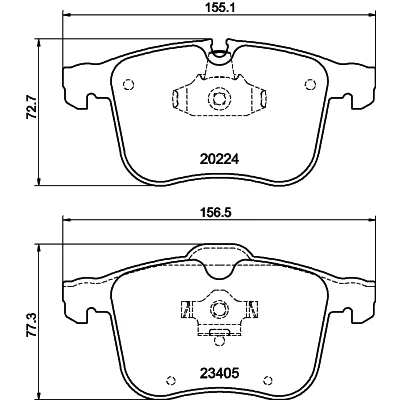 Imagen de HELLA 8DB 355 006 561 Juego de pastillas freno preparado para indicador desgaste OPEL: Vectra C Berlina, CC, Caravan