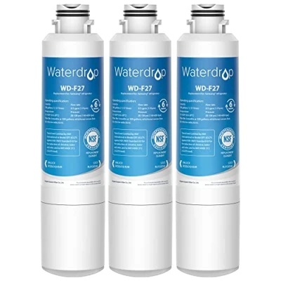 Imagen de 3X Waterdrop DA29 00020B Filtro para Refrigerador, Compatible con Samsung 00020B, HAF CIN EXP, 00020A, 00019A, DA97 08006, 08043ABC Kenmore 46 9101 HDX FMS 2