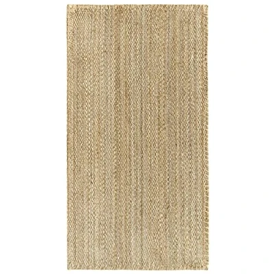 Imagen de HAMID Alfombra de Yute Granada 100% Fibra Natural, Suave, Tejida a Mano, Salón, Comedor, Dormitorio, Pasillos, Entrada, Color Natural (150x80cm)