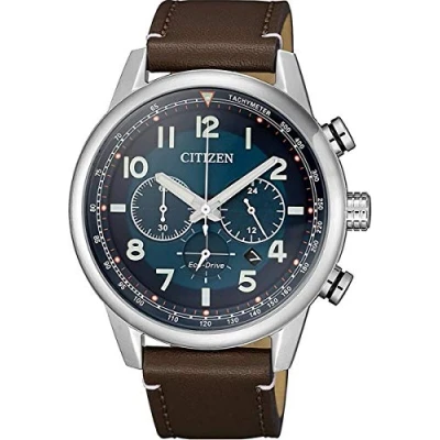 Imagen de Citizen Reloj Cronógrafo para Hombres de Cuarzo con Correa en Cuero CA4420 13L