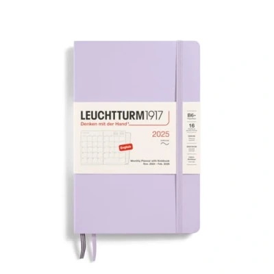 Imagen de LEUCHTTURM1917 370803 Agenda mensual y cuaderno de notas Paperback (B6+) 2025, 16 meses, tapa blanda, morado, inglés