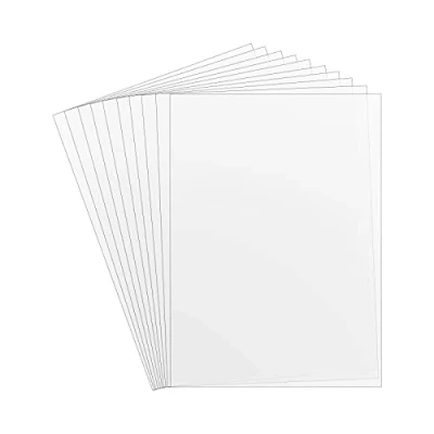 Imagen de wocpvm 10 Pcs Hojas De Mylar Plantilla En Blanco Material Transparente La A4 Para Cortar Plantillas Bricolaje,hacer Plantillas(30.5 X 21.7 CM)