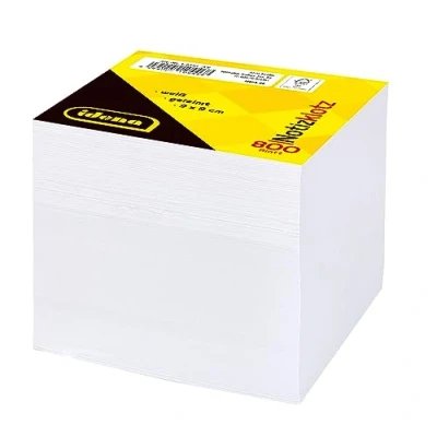 Imagen de Idena 10446 Bloc de notas encolado, 9 x cm, 80 g/m², aprox. 800 hojas, blanco, paquete recambio para caja