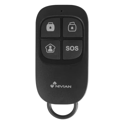Imagen de Nivian Mando de Control Remoto inalámbrico Compatible con Alarma Múltiples Funciones gestión del Sistema (Armado, desarmado, Armado Parcial, señal SOS)