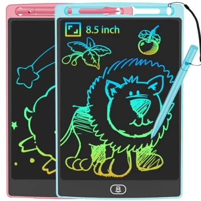 Imagen de JOEAIS Tableta De Escritura LCD 2 Pack, 8,5 Pulgadas Tablet Dibujo Digital, Juguetes Aprendizaje Tablero Garabatos Y Dibujos, NiñOs NiñAs (Rosa + Azul)