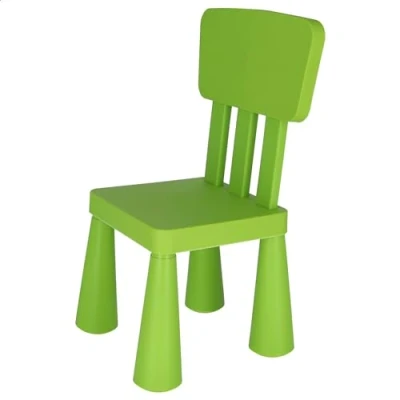 Imagen de WELL HOME Silla infantil verde en plástico fuerte y resistente, L:38 cm x F:35 H:67