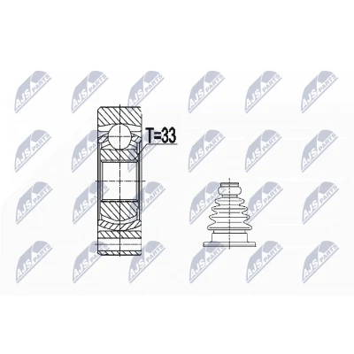 Imagen de Juego de articulación, semi eje NTY NPW VW 074