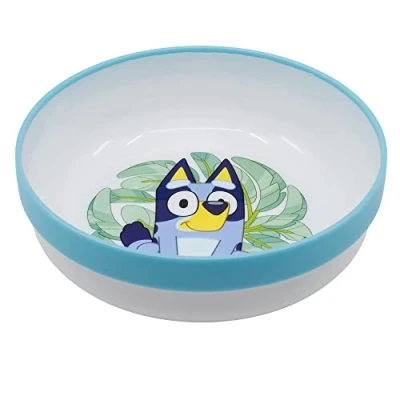 Imagen de Cuenco infantil reutilizable bicolor con base antideslizante de Bluey
