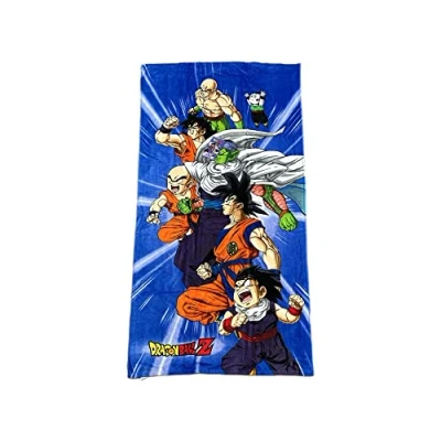 Imagen de Dragon Ball Z Team Junior Krillin Goku Toalla de Playa 140 x 70 cm 100% Algodón Grande