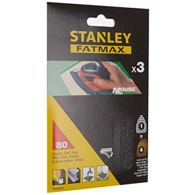 Imagen de 3 hojas de lija malla para Mouse, con velcro. Grano 80