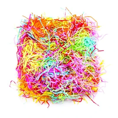 Imagen de Baker Ross Tejido triturado de color arcoíris: suministros creativos arte para niños, manualidades primavera, papel regalo y decoraciones (paquete 50g)