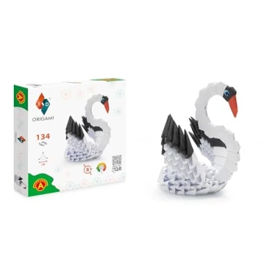 Imagen de Origami 3D Hermosa escultura de papel con componentes patentados e instrucciones construcción comprensibles, a partir 8 años (cisne)