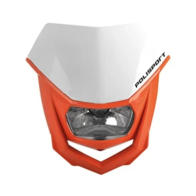 Imagen de Polisport 8657400001 Faro Delantero HALO de Polipropileno con lámpara halógeno Compatible Todos los Modelos Motocross/Enduro en Color Blanco/Negro