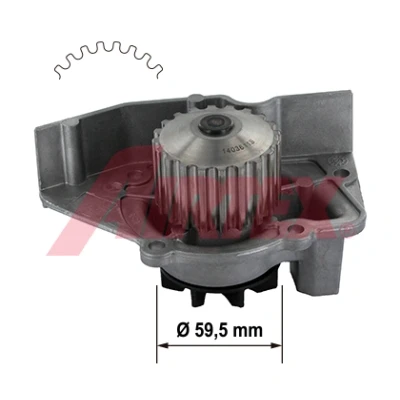 Imagen de AIRTEX 1359 Bomba de agua 20 PEUGEOT: 306 Hatchback, 406 Berlina, 405 II CITROËN: Berlingo / First I, Xsara Evasion