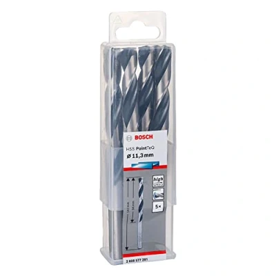 Imagen de Bosch Professional 5 brocas helicoidales HSS PointTeQ, para metal, 11.4 x 94 142 mm, accesorio de taladro