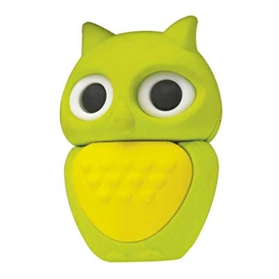 Imagen de Westcott E 66066 GREEN Goma de borrar en 3D, diseño búho, 2 x 3 4 cm, color verde