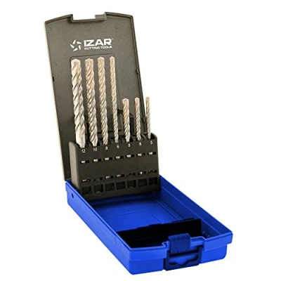 Imagen de Izar 39851 Juego Broca Martillo SDS Plus 4Z+ 1869, 7 Piezas,