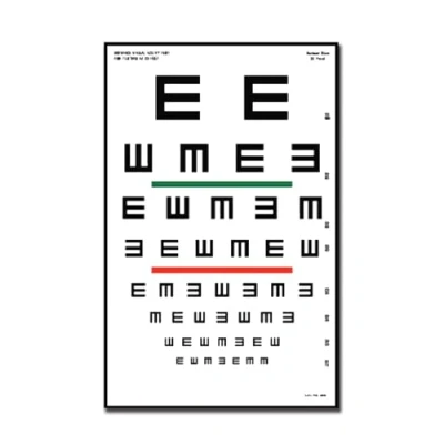 Imagen de Gima 31303 Snellen Mesa optometrica (23 x 35,5 cm, 6,1 m)