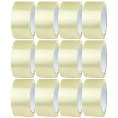 Imagen de Crimson Starfish 12 Rollos de Cinta adhesiva embalaje Transparente para paquetes embalaje, cajas, cartones, franqueo, mudanzas 48mm x 66m