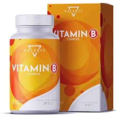 Imagen de Vitamina B Complex 240 COMPRIMIDOS (Suministro para 8 Meses) Complejo B, B1, B2, B3, B5, B6, B8 (Biotina), B9 (Ácido Fólico), B10, B12 Pura