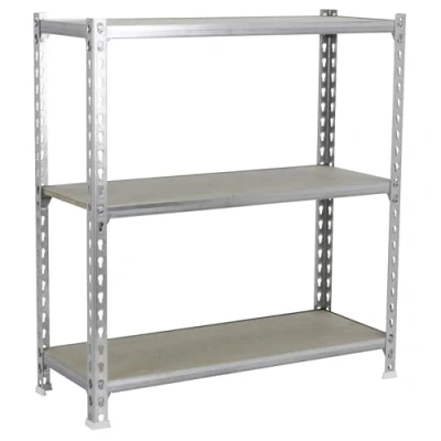 Imagen de Simon Rack Estanteria Metalica, 900x900x400 mm, 3 Baldas de Madera, 150 kg Punto Flexión, Estanterias Almacenaje, Galvanizado/Madera Maderclick