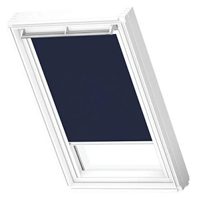 Imagen de Original VELUX Cortina de Oscurecimiento para Ventanas Techo SK06, Azul con guía Lateral Blanca