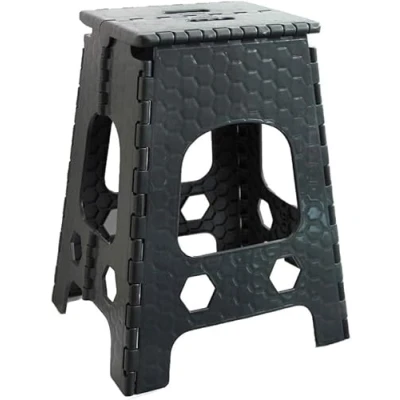Imagen de Taburete Plegable Portátil Plástico Tamaño Grande Altura 45cm, Banqueta Plegable, Banco