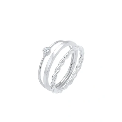Imagen de Elli 3 PACK Anillo silvercoloured, Mujer, Talla: 54, Silver coloured