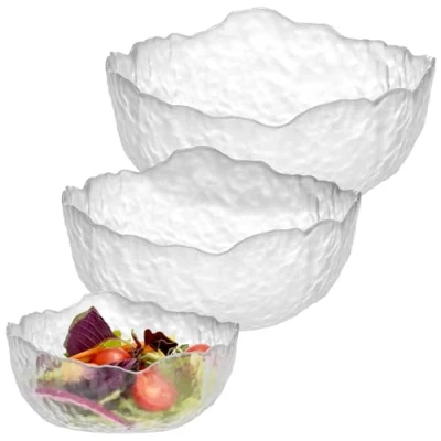 Imagen de Navaris Set de Cuencos Cristal Juego 3X Bol Cocina para Aperitivos Ensalada natillas postres Cuenco Transparente Diferentes tamaños