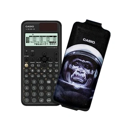Imagen de Casio FX 991DE CW ClassWiz Calculadora científica técnica con Art Case Space Monkey, menú alemán (edición Limitada)