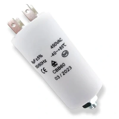 Imagen de DL pro Condensador universal (9,00 µF, 450 V, con banderas y tornillo de fijación CBB60)
