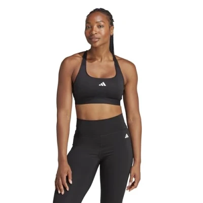Imagen de adidas Sujetador Deportivo Powerreact de Entrenamiento Soporte Medio para Mujer, Color Negro SAB