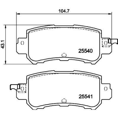 Imagen de HELLA 8DB 355 020 151 Juego de pastillas freno con avisador acústico desgaste accesorios MAZDA: CX 5 I, 3