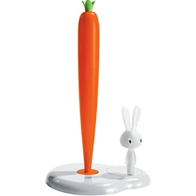 Imagen de Alessi Bunny &amp; Carrot Portarrollos de Cocina, Blanco, estándar