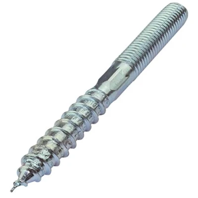 Imagen de AERZETIX Juego de 10 Tornillo doble rosca Espárrago Punta atornillar Metal/Madera con o sin taco Ø12x120mm Acero galvanizado Color plata C44765