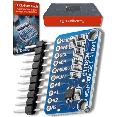 Imagen de AZDelivery 3X modulo Compatible con ADS1115 ADC 16bit 4 Canales Arduino y Raspberry Pi eBook Incluido