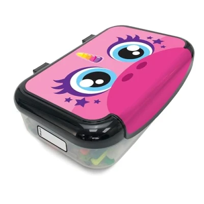 Imagen de ZIPIT Estuche de Lápices Plástico Reciclado para Niñas Cartuchera la Escuela Escolar Gran Capacidad (Unicornio Rosa)