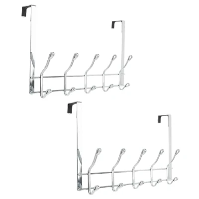 Imagen de simplywire Pack de 2 Perchero para puerta 10 ganchos cromado